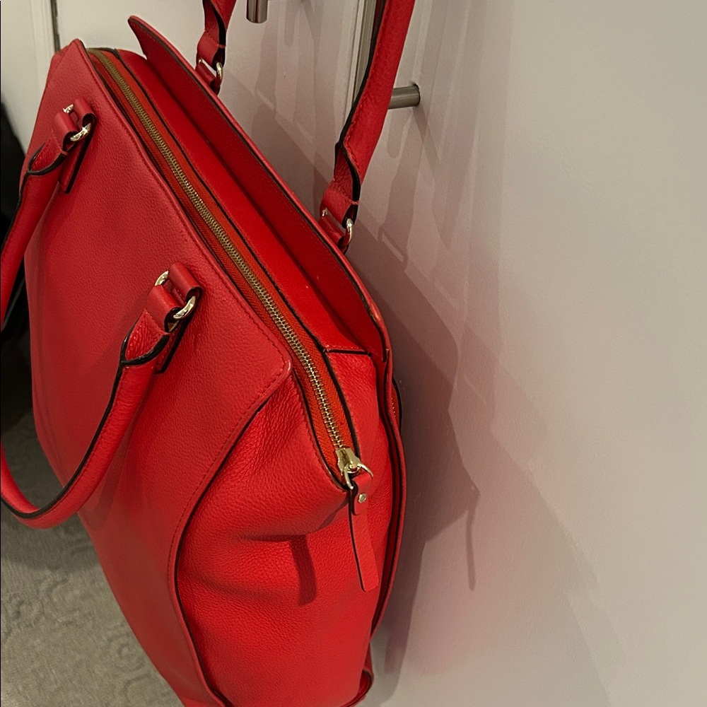 Kate Spade Red Tote Bag EUC - Picture 9 of 15